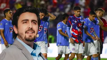 Amaury Vergara junto a jugadores de Cruz Azul / FOTO  CENTRO NOTICIAS