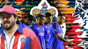 Amaury Vergara junto a jugadores de Cruz Azul / FOTO DIARIO CAMBIO 22