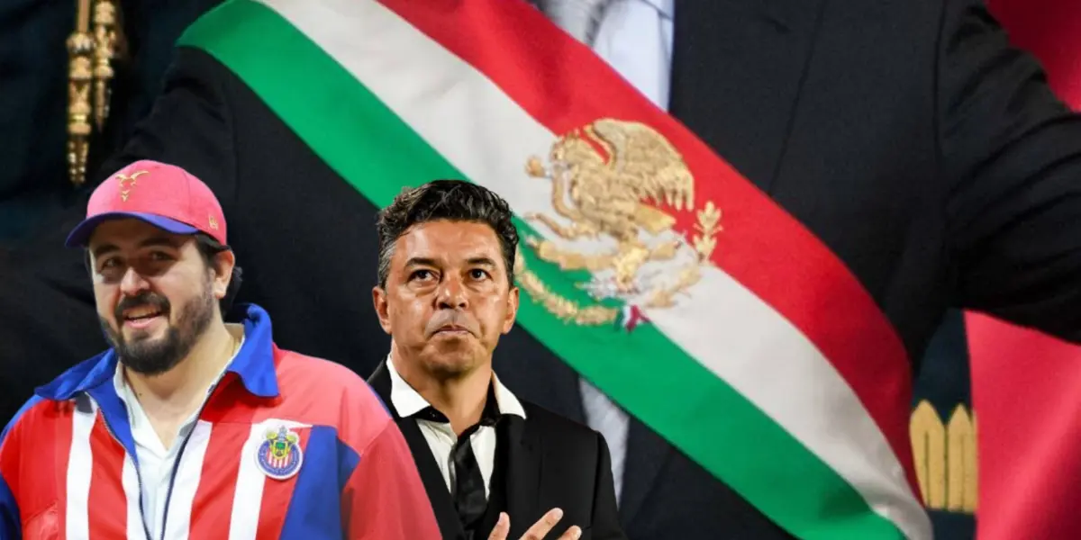 Amaury Vergara junto a Marcelo Gallardo / FOTO YAHOO NOTICIAS