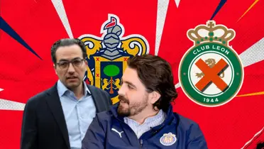 Amaury Vergara, Mauricio Culebro y escudo de León tachado/Foto Pumas.