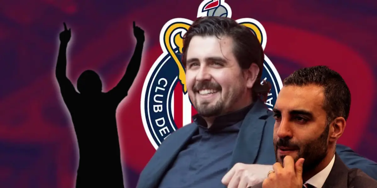 Amaury Vergara, silueta de jugador y Simón Levy/Foto Chivas.