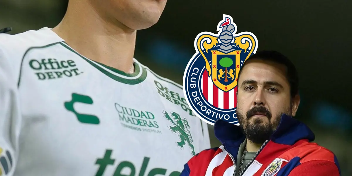 Amaury Vergara y futbolista del León/Foto CIMOM Noticias.