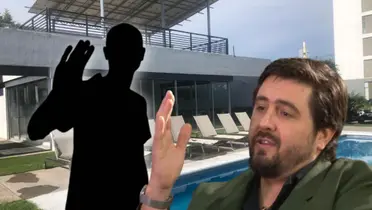 Amaury Vergara y silueta de hombre despidiéndose/ Foto Booking.com