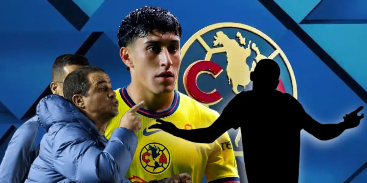 André Jardine, Alejandro Zendejas y silueta de Matheus Doria/ Foto Club América.