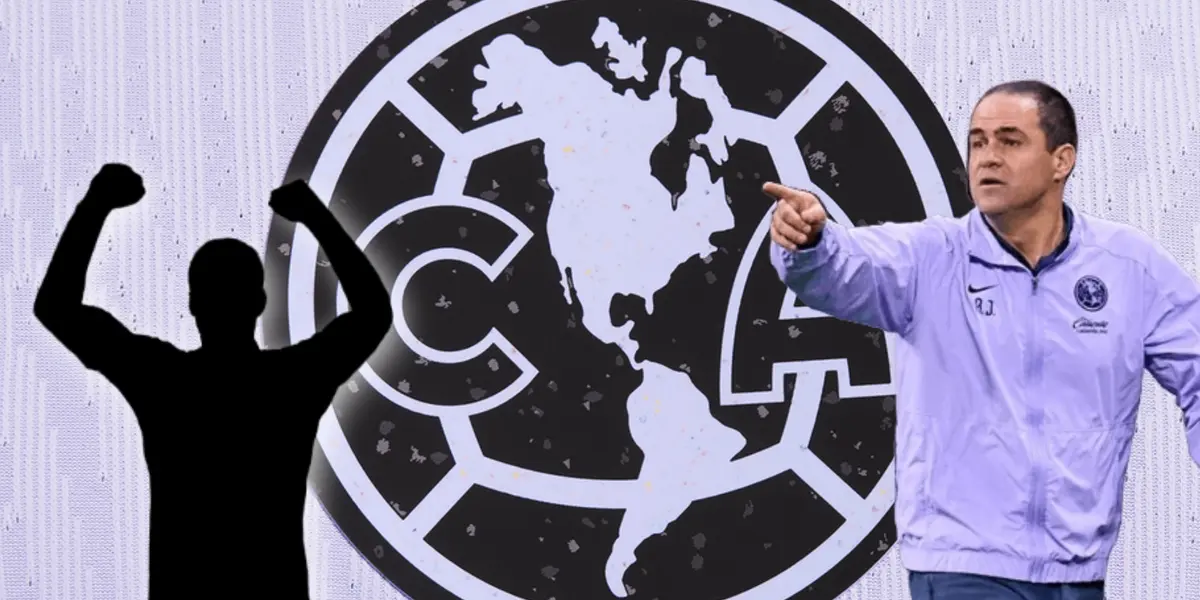 André Jardine apuntando y silueta de jugador/Foto Somos América.