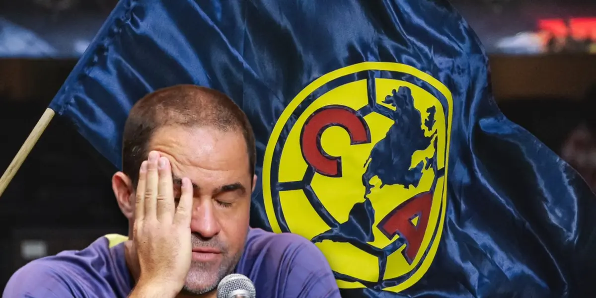 André Jardine con manos en el rostro/Foto Club América.