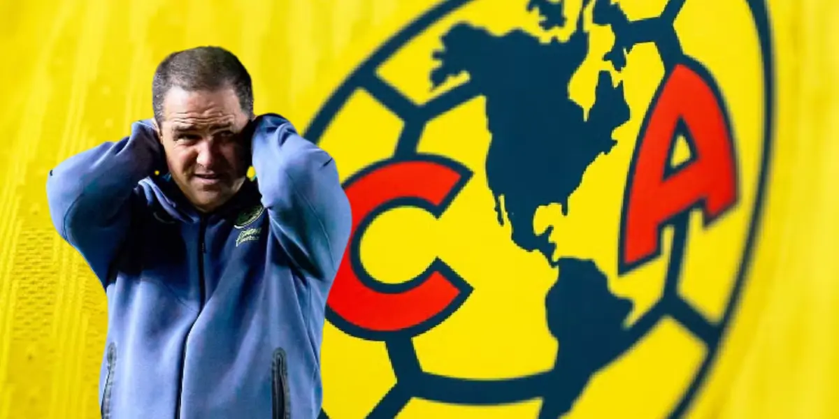 André Jardine con manos en la cabeza/Foto Club América.