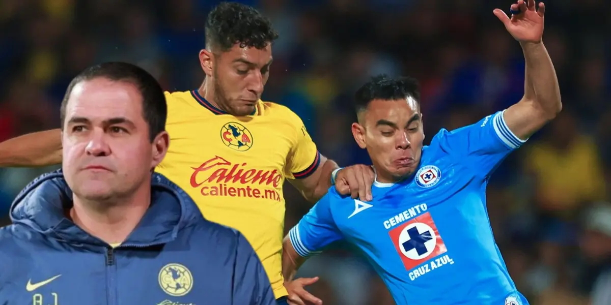André Jardine en el Cruz Azul vs América / FOTO X