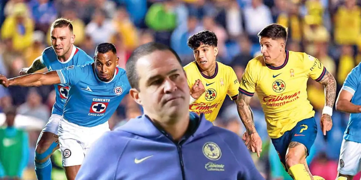 André Jardine, futbolistas de América y Cruz Azul/Foto Excélsior.