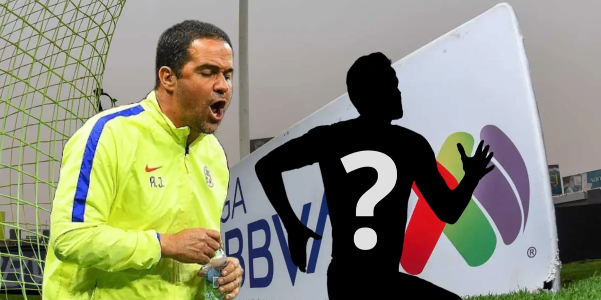 André Jardine gritando y silueta de futbolista/Foto Fútbol Total.