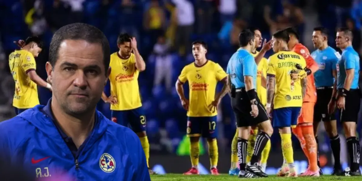 André Jardine junto a futbolistas del América / FOTO ENFOQUE NOTICIAS