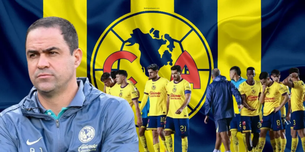 André Jardine junto a futbolistas del América / FOTO GETTY IMAGES