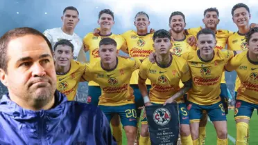 André Jardine junto a futbolistas del América / FOTO JUAN FÚTBOL