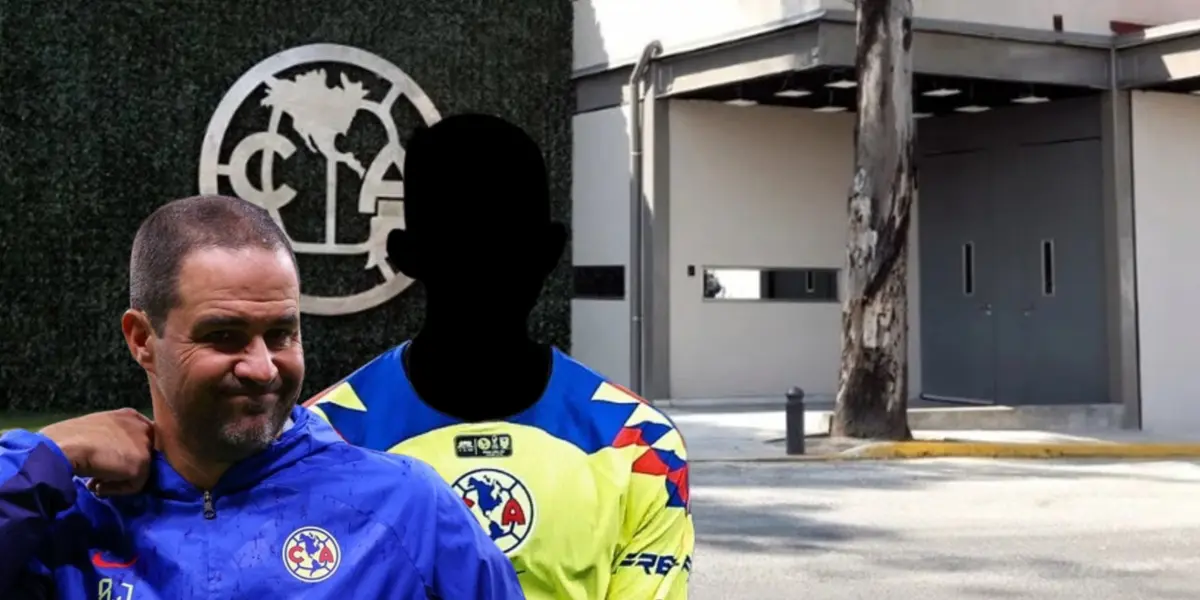 André Jardine junto a jugador incógnito del América / FOTO MEXSPORT