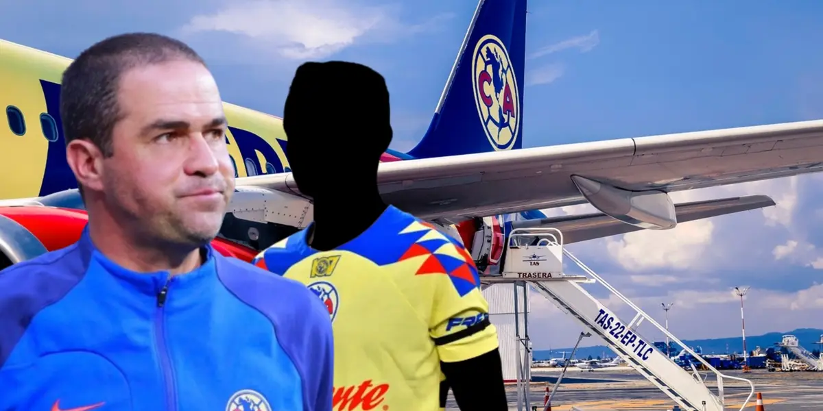 André Jardine junto a jugador incógnito del Club América / FOTO SPORTS MEDIA