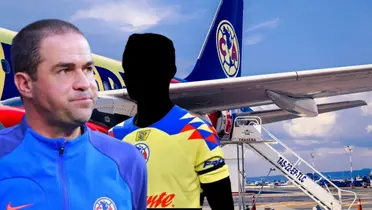 André Jardine junto a jugador incógnito del Club América / FOTO SPORTS MEDIA