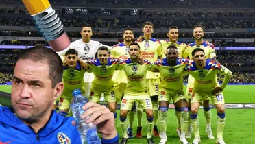 André Jardine junto a jugadores del Club América / FOTO GETTY IMAGES