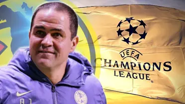 André Jardine junto al escudo del América / FOTO X