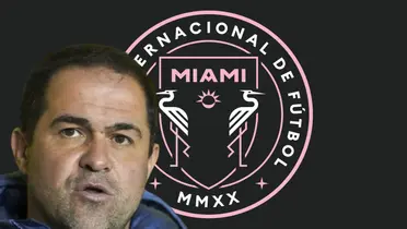 André Jardine junto al escudo Inter de Miami/ FOTO QUINTO PARTIDO