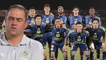 André Jardine junto al XI titular del América ante FC Juárez / FOTO TNT SPORTS