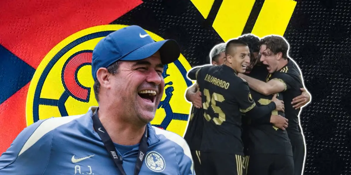 André Jardine riendo y jugadores de Selección Mexicana abrazados/Foto Fútbol Total.