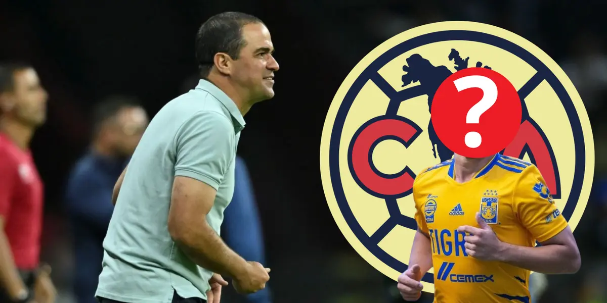 André Jardine sonriendo en partido con América. Foto: Claro Sports