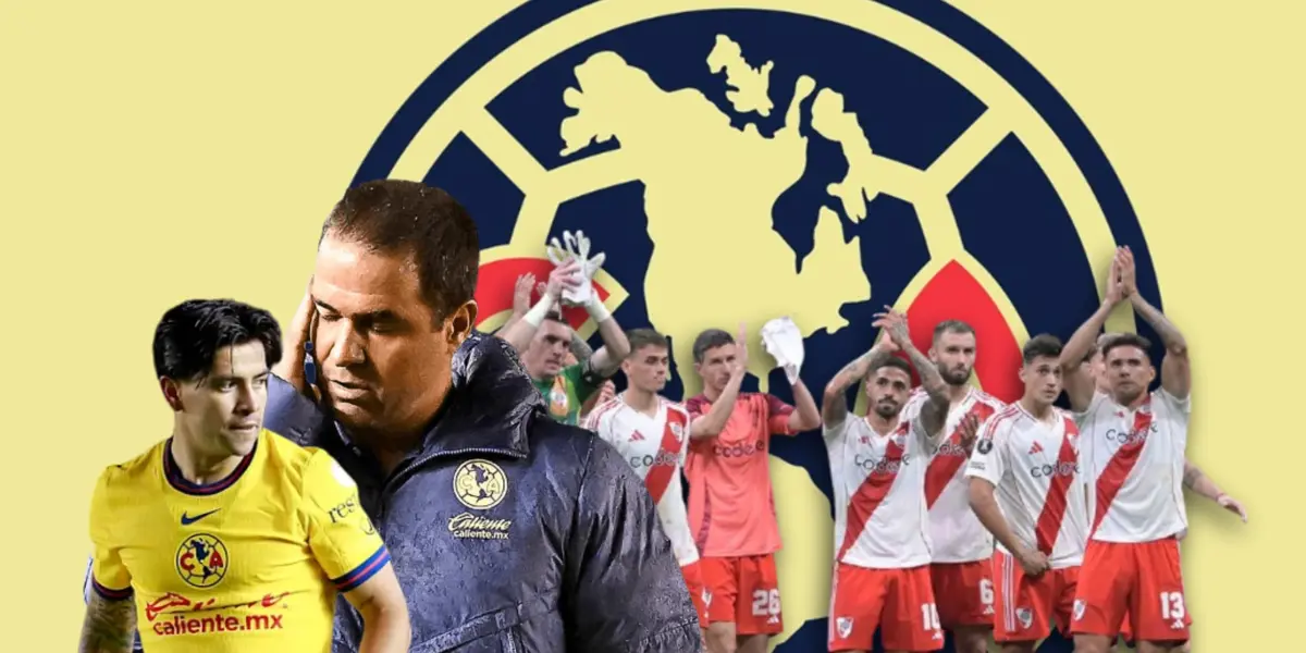 André Jardine, Víctor Dávila y jugadores de River Plate aplaudiendo/Foto Footy Headlines.