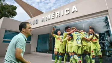 André Jardine y futbolistas del América celebrando/ Foto Sports Ilustrated.