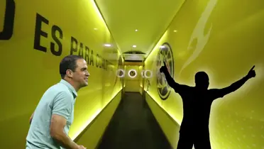 André Jardine y jugador celebrando/ Foto América.