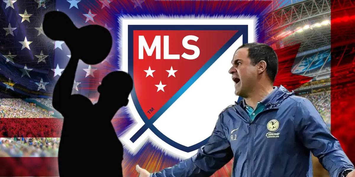 André Jardine y silueta de jugador con trofeo/Foto Wallpaper Safari.