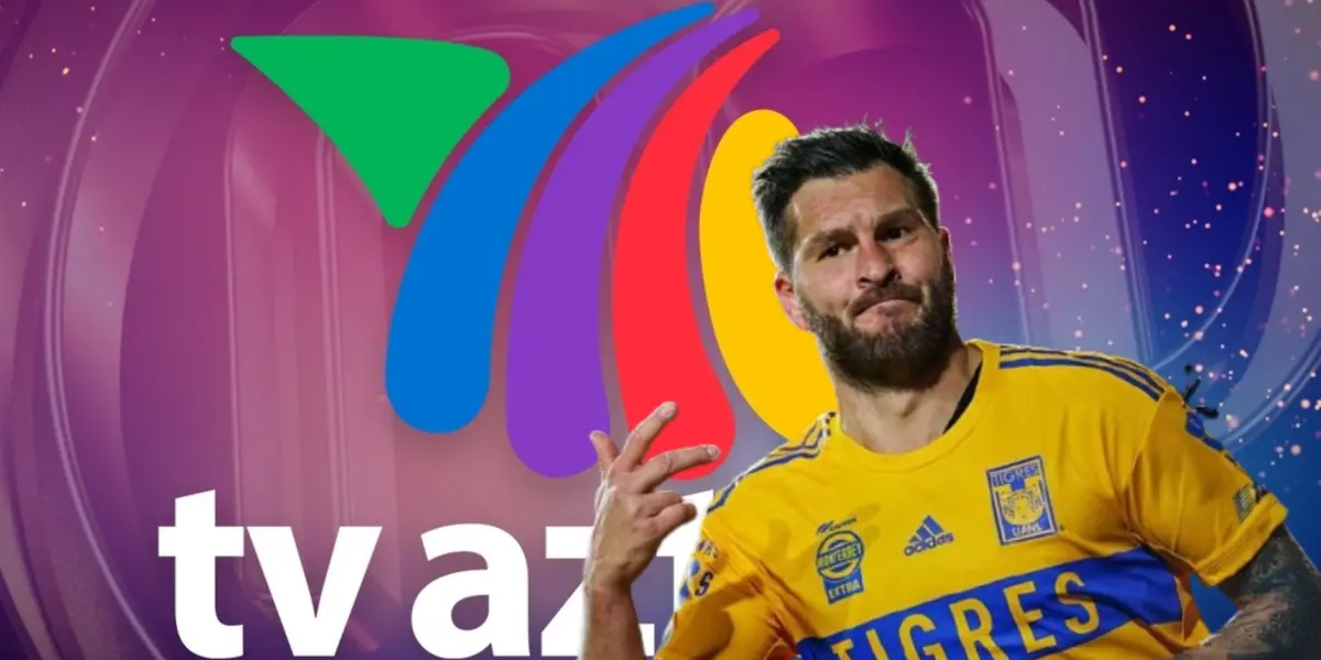 André Pierre Gignac junto a TV Azteca / FOTO MARCA