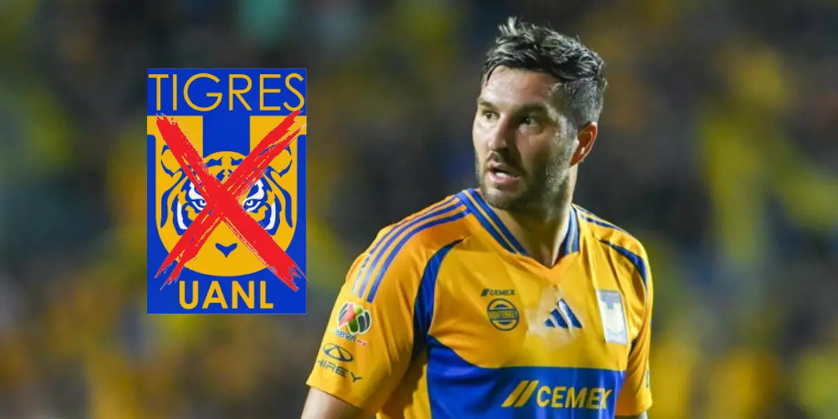 André Pierre Gignac junto al escudo de Tigres / FOTO FÚTBOL TOTAL