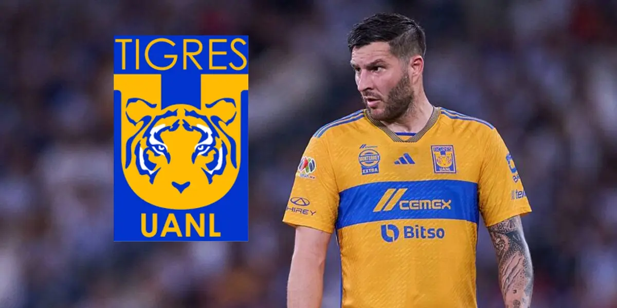 André Pierre Gignac junto al escudo de Tigres / FOTO MARCA