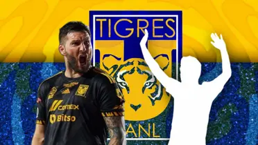 André Pierre Gignac y silueta de futbolista/Foto Hoam Noam Logistics.
