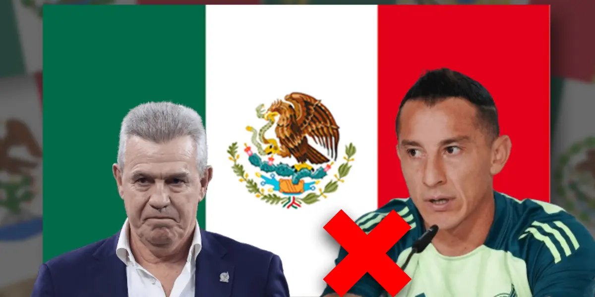 Andrés Guardado hablando y Javier Aguirre, tache rojo de lado/ Foto Poblanerías.com