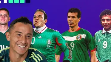 Andrés Guardado junto a leyendas del Tri / FOTO AP