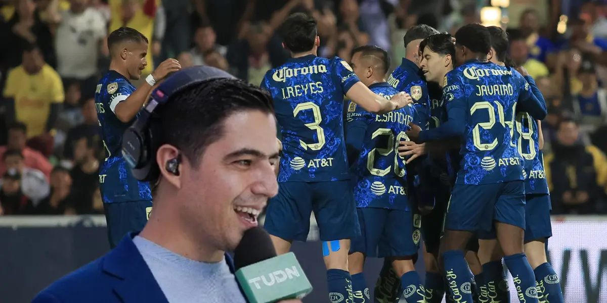 Andrés Vaca y jugadores del América/ Foto Liga MX.