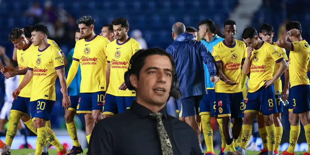 Andrés Vaca y jugadores del América tristes/Foto Fútbol Total.