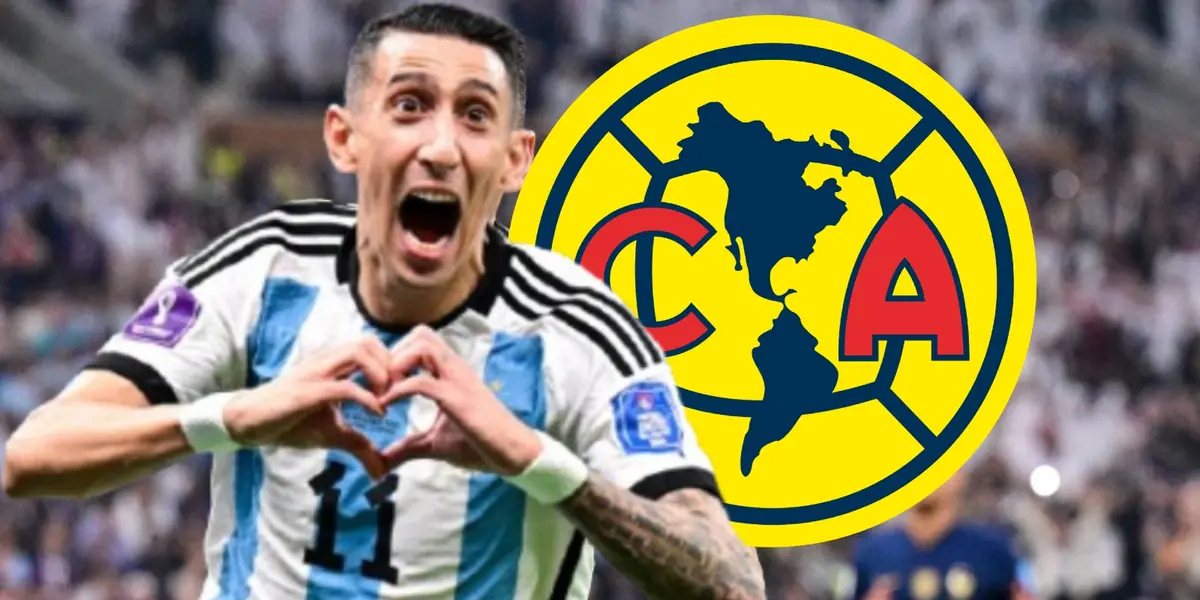 Ángel Di María junto al escudo del América / FOTO TRANSFERMARKT