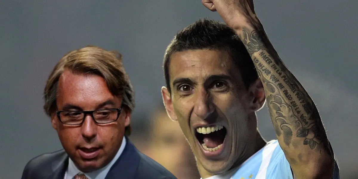 Ángel Di María y Emilio Azcárraga/Foto The Independent.