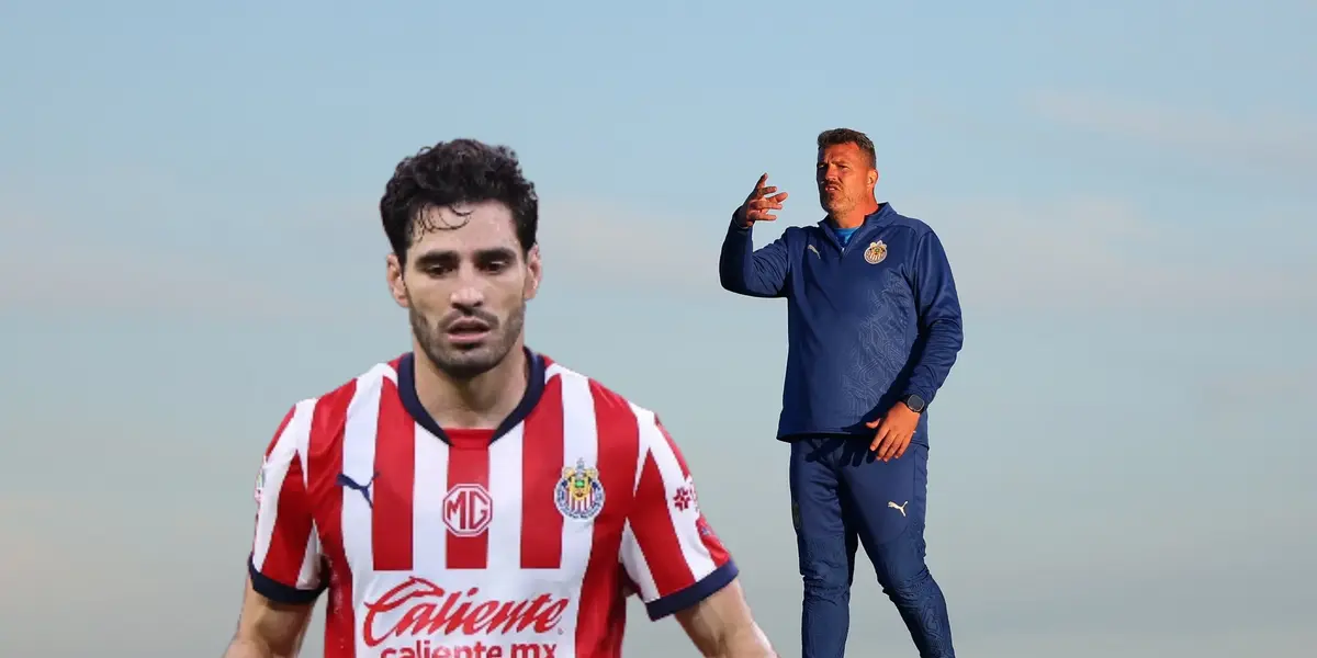 Antonio Briseño y Óscar García de fondo/Foto Chivas.