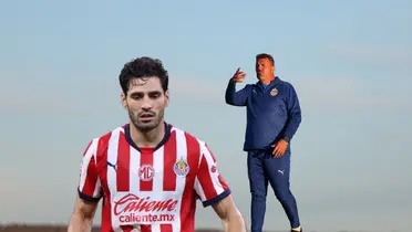 Antonio Briseño y Óscar García de fondo/Foto Chivas.