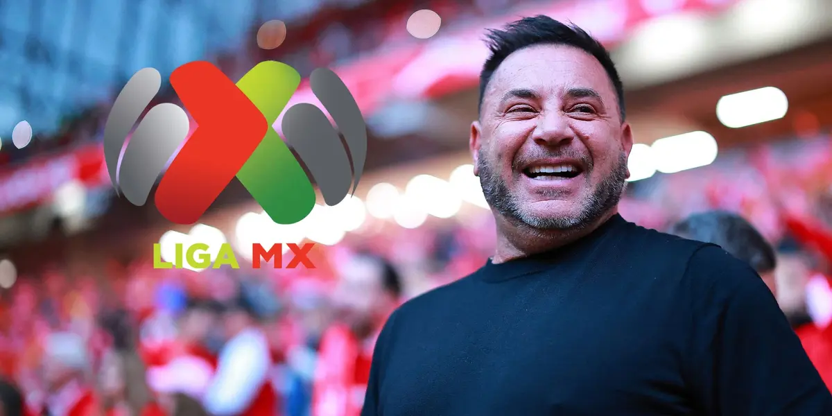Antonio Mohamed junto al logo de la Liga MX / FOTO GETTY IMAGES