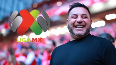 Antonio Mohamed junto al logo de la Liga MX / FOTO GETTY IMAGES