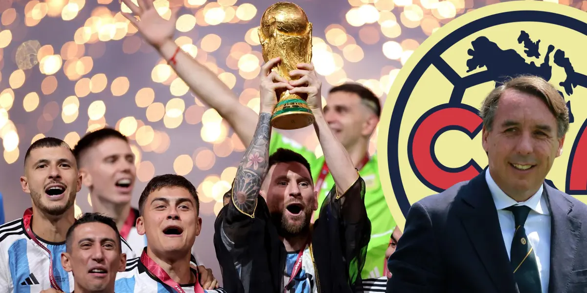 Argentina celebrando el Mundial de Qatar 2022. Foto: Conmebol