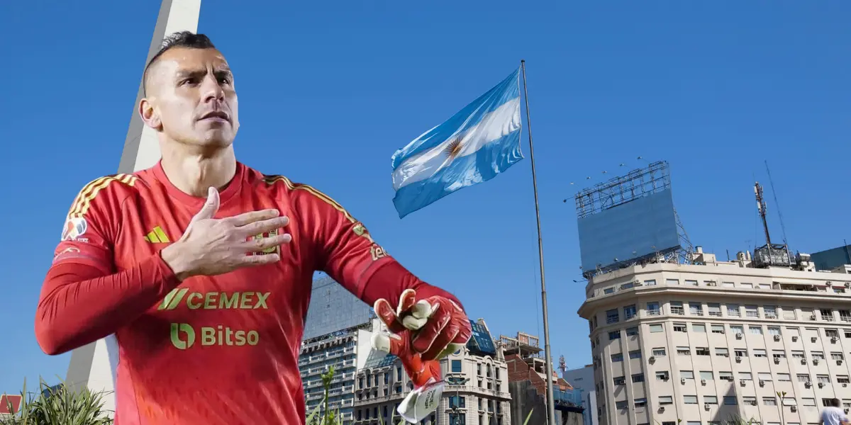 Argentina de fondo, tomado de Canva, con Nahuel al frente