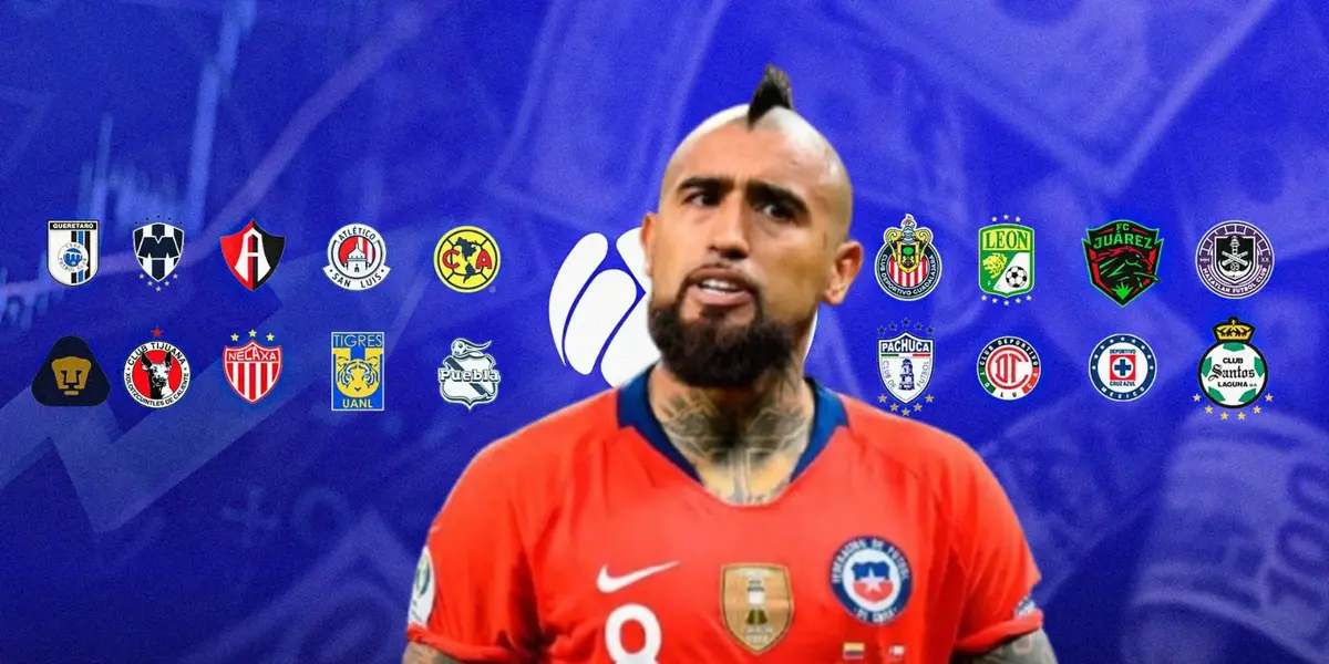 Arturo Vidal junto a clubes de la Liga MX / FOTO STRIKERS