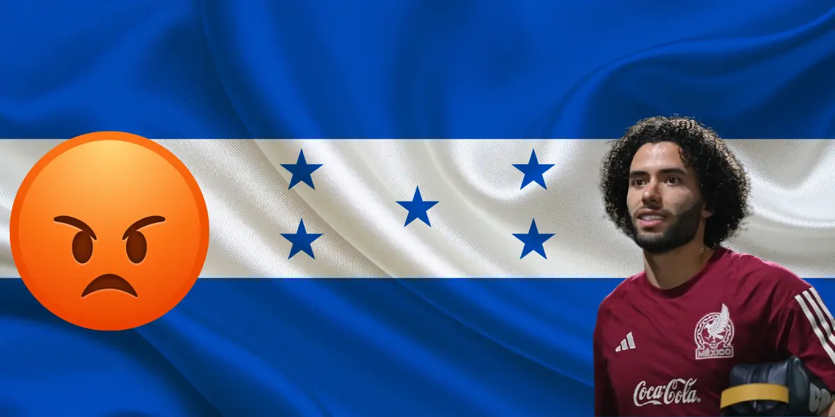 Bandera de Honduras tomada de Canva, con Huerta al frente