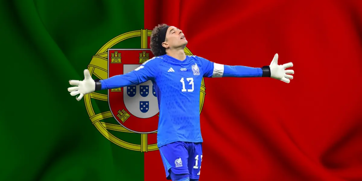 Bandera de Portugal tomada de Canva, con Ochoa al frente.