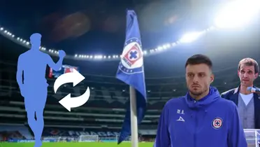 Banderín de Cruz Azul en el Azteca. Foto: Bolavip